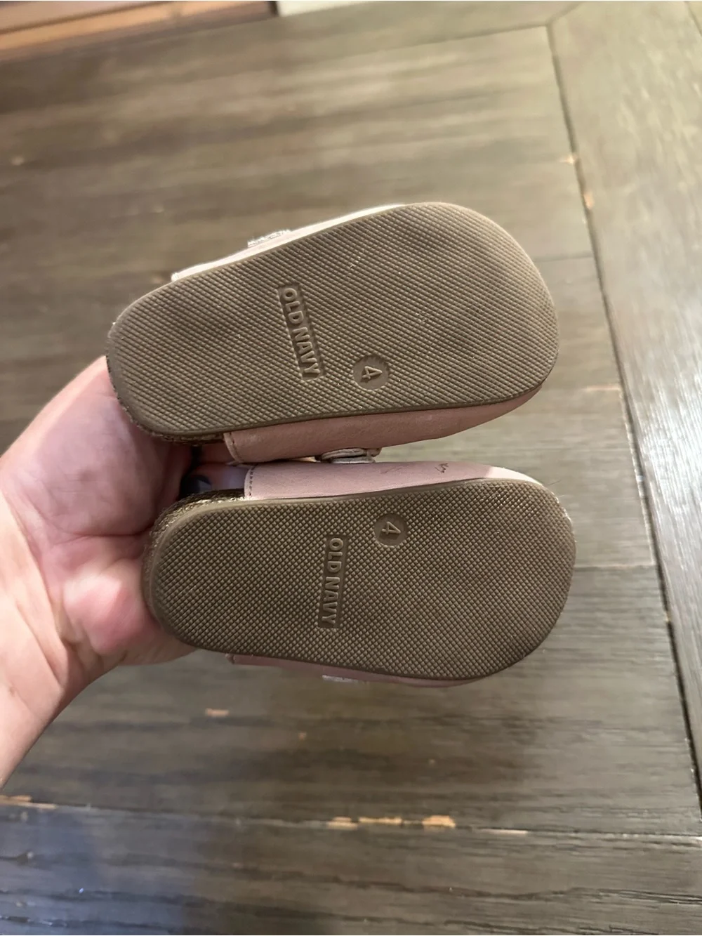Sz 4 Faux-Suede Buckled Strap Clog Sandals